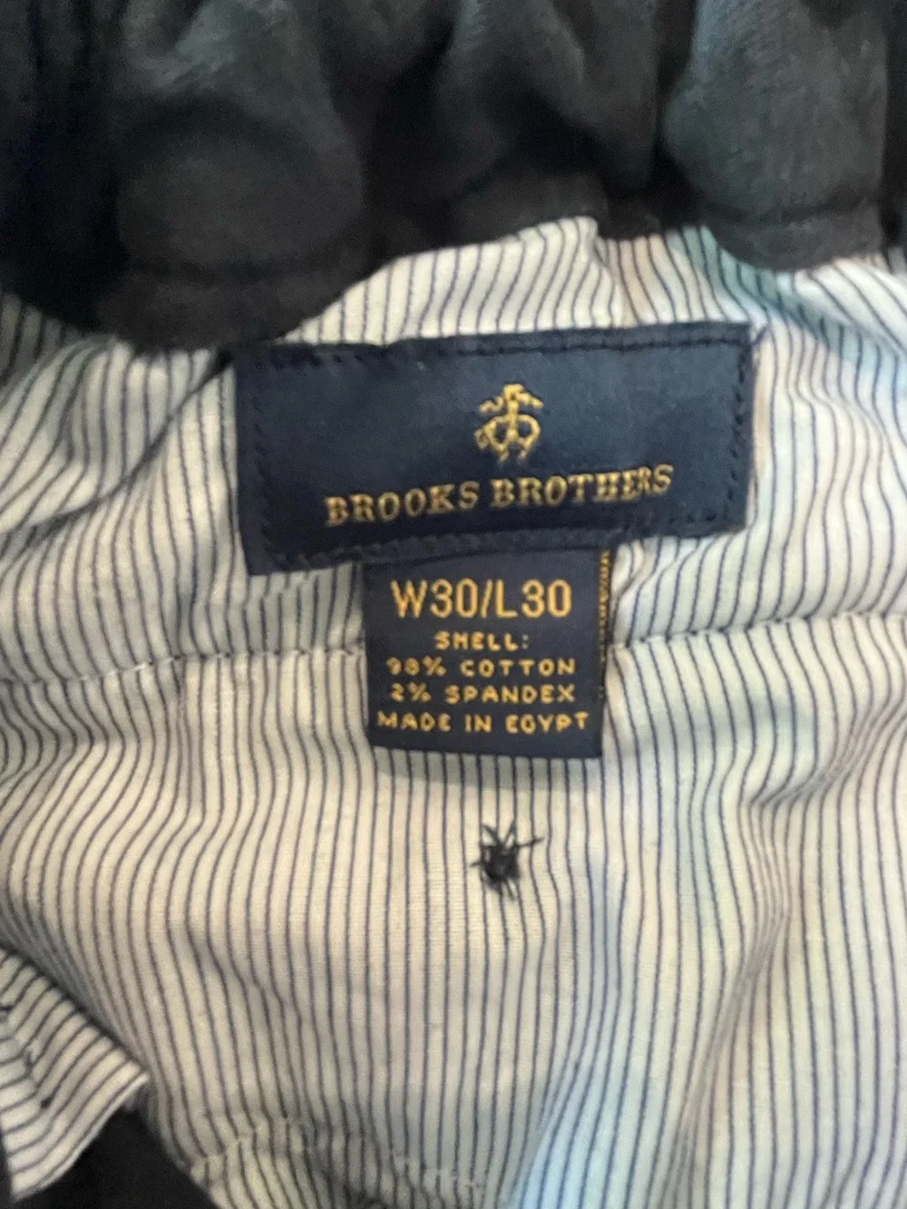 Brooks Brothers Navy Blue Twill Jogger Pants Mens W30 L30 Cotton Stretch Casual